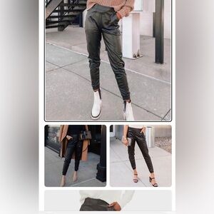 Spanx leather joggers, new with tag size small